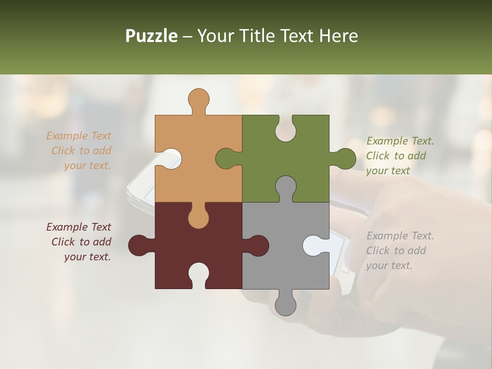 A Person Holding A Cell Phone In Their Hand PowerPoint Template