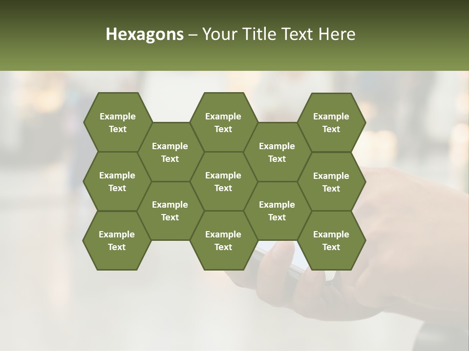 A Person Holding A Cell Phone In Their Hand PowerPoint Template