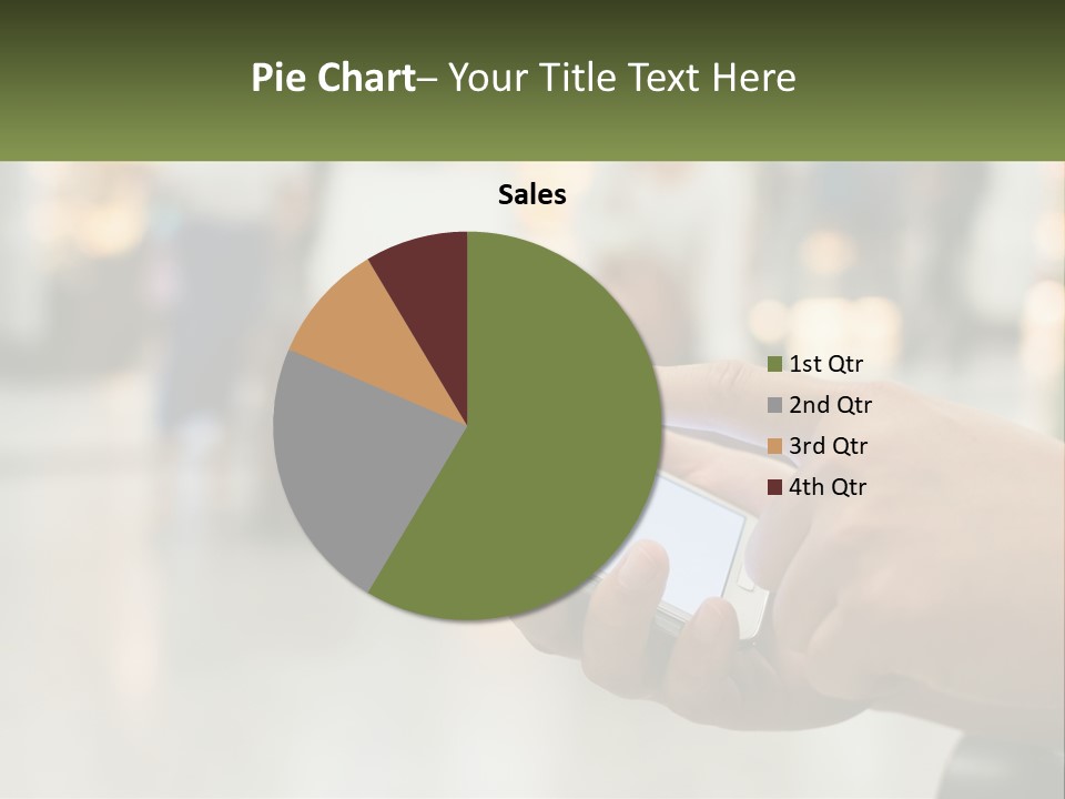 A Person Holding A Cell Phone In Their Hand PowerPoint Template