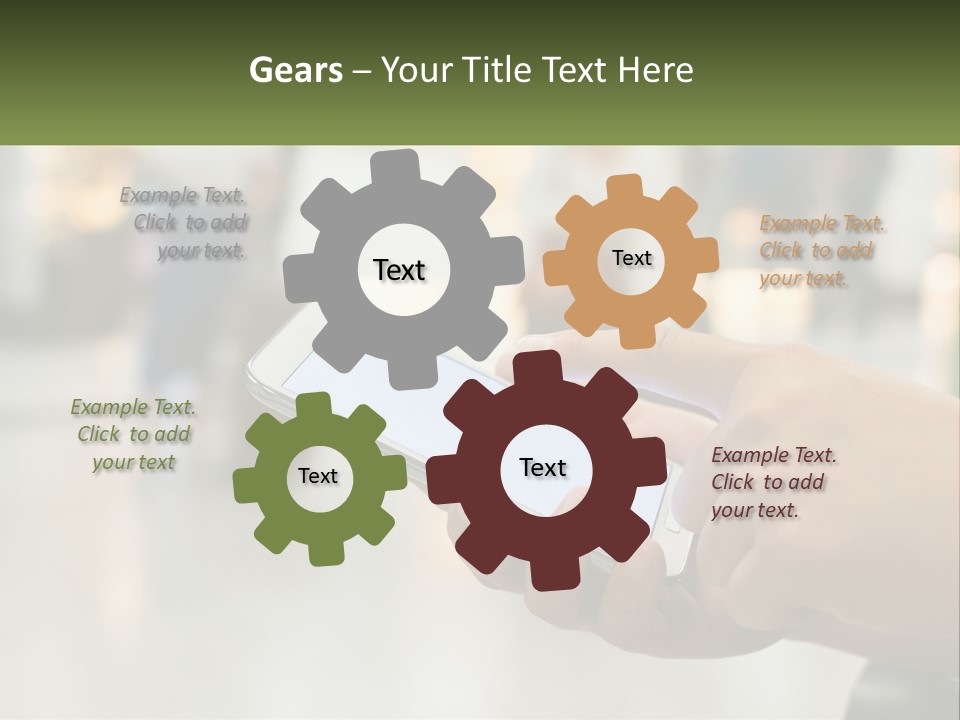 A Person Holding A Cell Phone In Their Hand PowerPoint Template