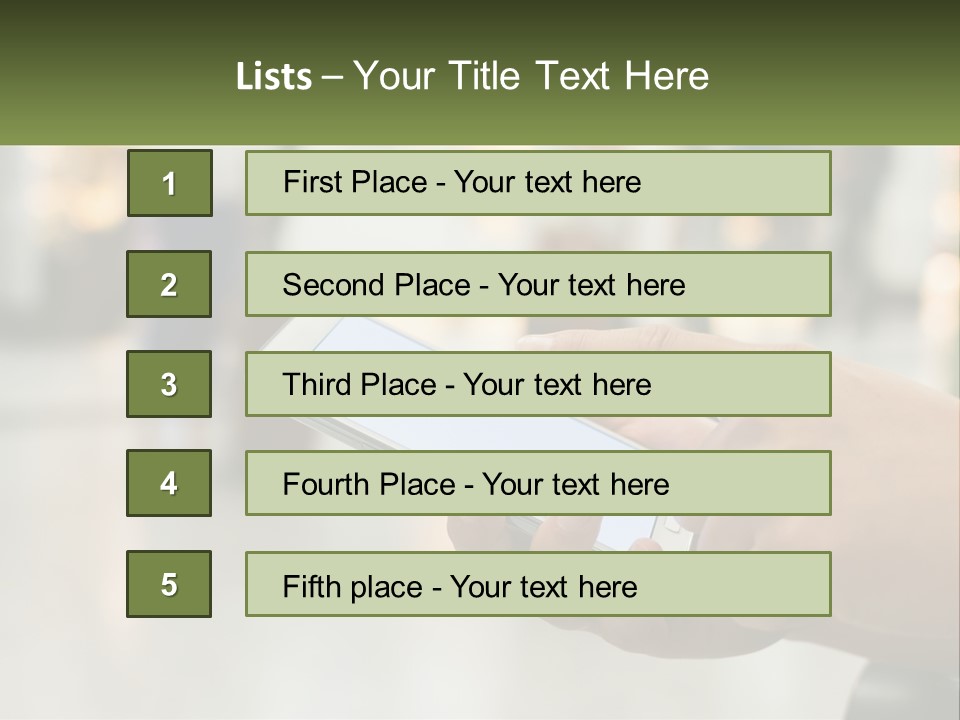 A Person Holding A Cell Phone In Their Hand PowerPoint Template