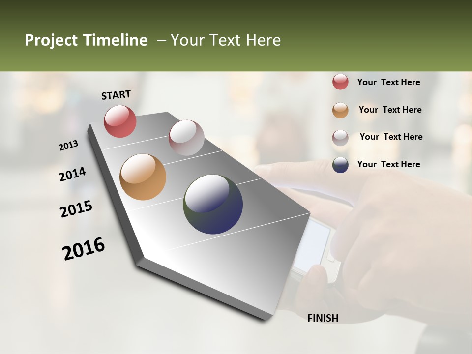 A Person Holding A Cell Phone In Their Hand PowerPoint Template