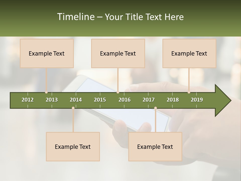 A Person Holding A Cell Phone In Their Hand PowerPoint Template
