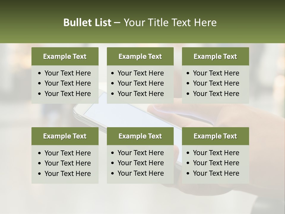 A Person Holding A Cell Phone In Their Hand PowerPoint Template