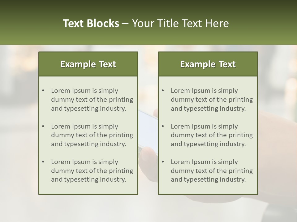 A Person Holding A Cell Phone In Their Hand PowerPoint Template