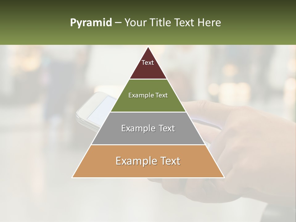 A Person Holding A Cell Phone In Their Hand PowerPoint Template