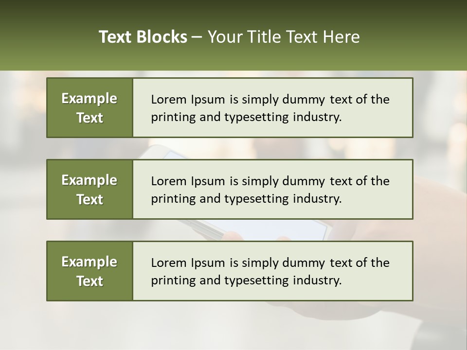 A Person Holding A Cell Phone In Their Hand PowerPoint Template