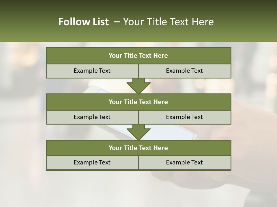 A Person Holding A Cell Phone In Their Hand PowerPoint Template