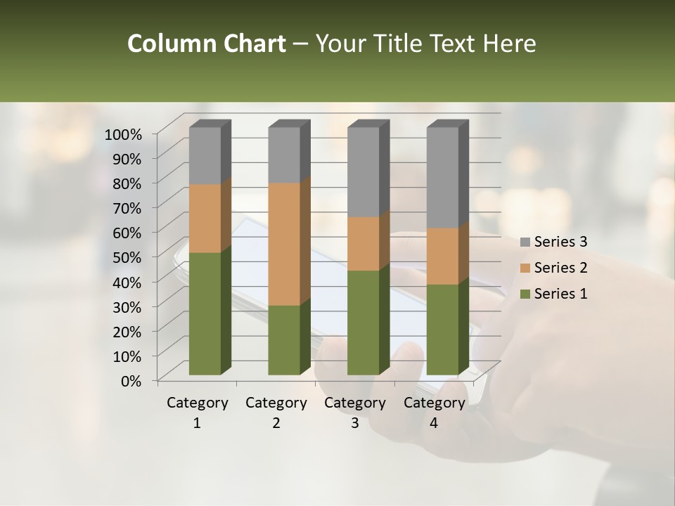 A Person Holding A Cell Phone In Their Hand PowerPoint Template
