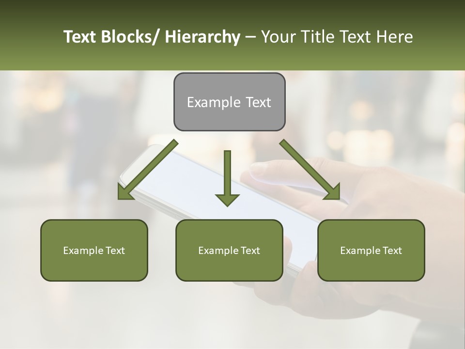 A Person Holding A Cell Phone In Their Hand PowerPoint Template