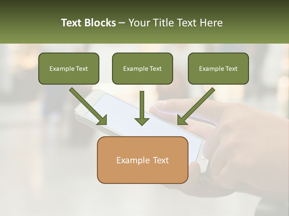 A Person Holding A Cell Phone In Their Hand PowerPoint Template