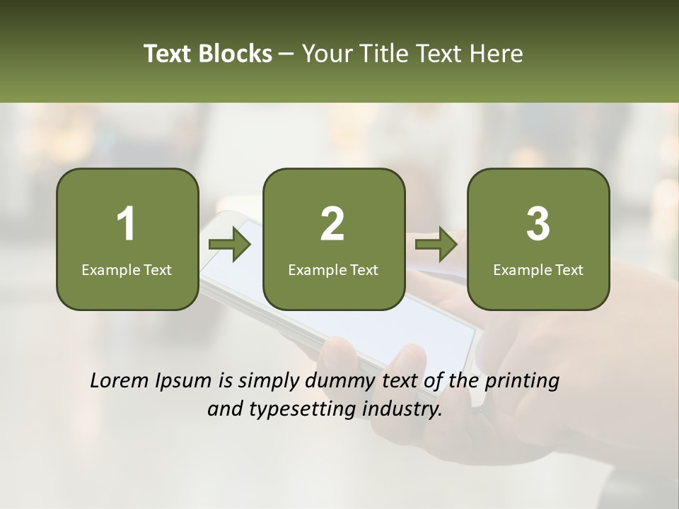 A Person Holding A Cell Phone In Their Hand PowerPoint Template
