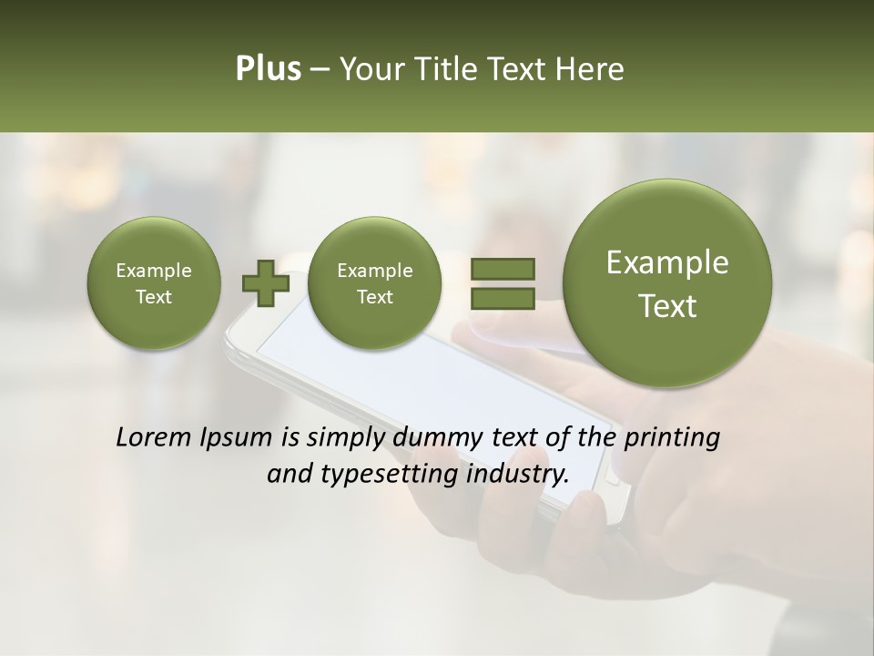 A Person Holding A Cell Phone In Their Hand PowerPoint Template