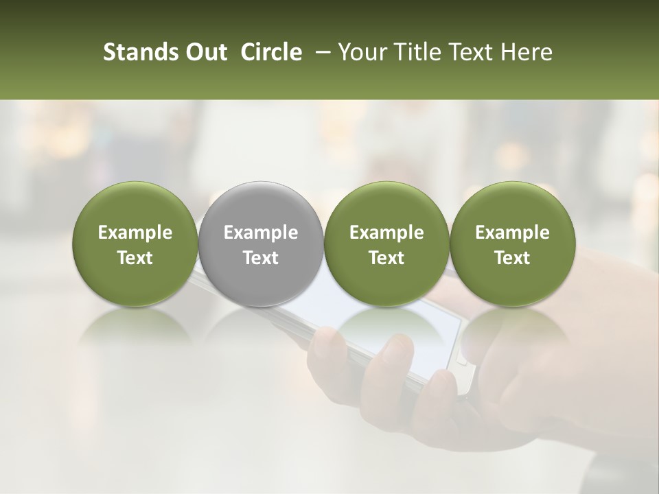 A Person Holding A Cell Phone In Their Hand PowerPoint Template