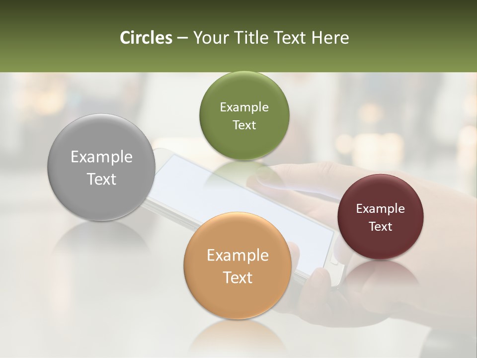 A Person Holding A Cell Phone In Their Hand PowerPoint Template