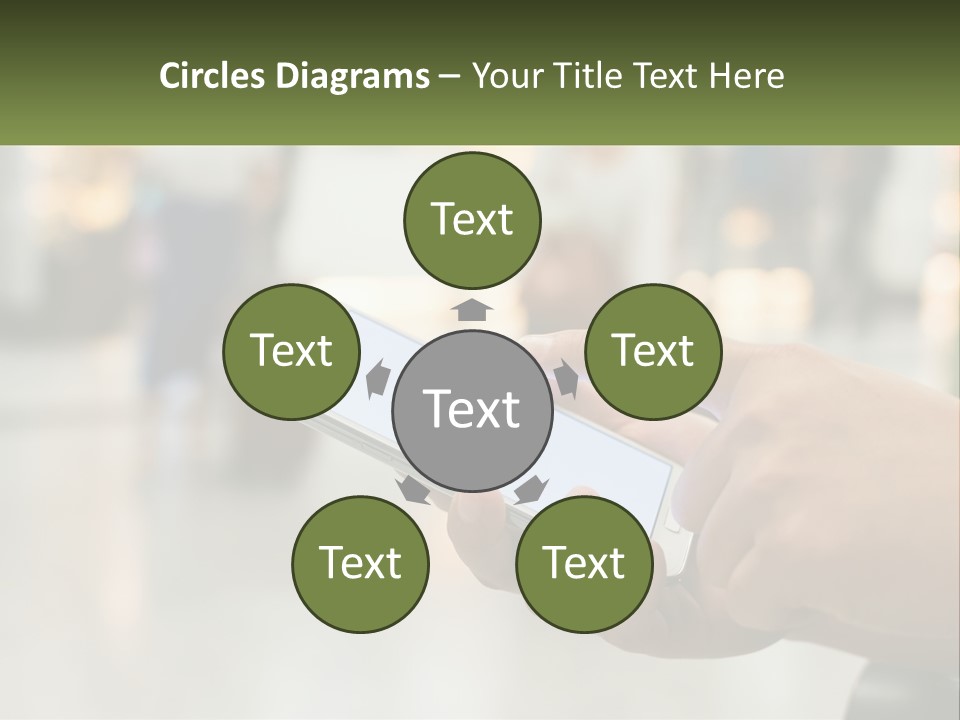 A Person Holding A Cell Phone In Their Hand PowerPoint Template