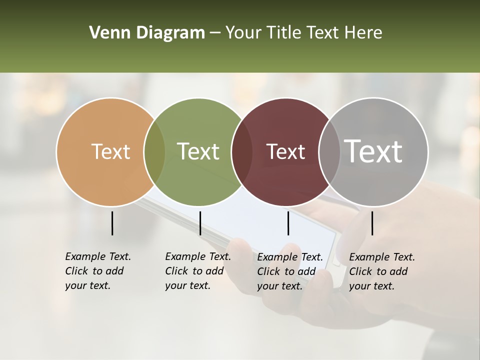 A Person Holding A Cell Phone In Their Hand PowerPoint Template
