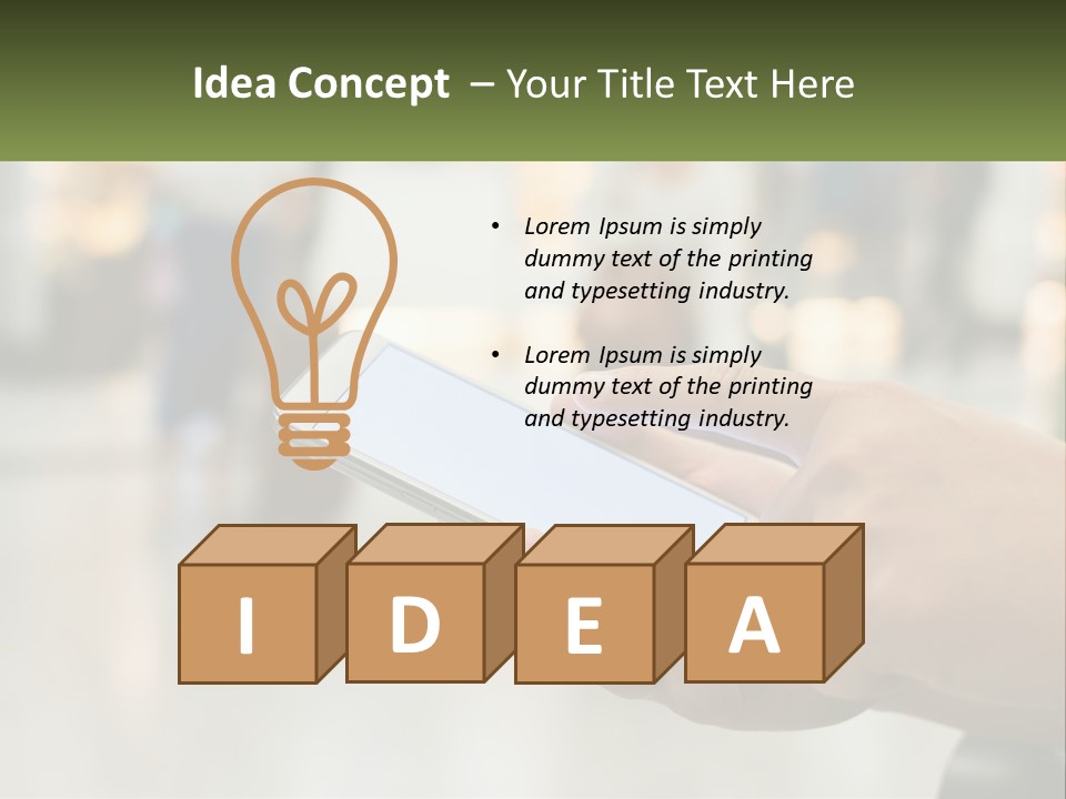 A Person Holding A Cell Phone In Their Hand PowerPoint Template