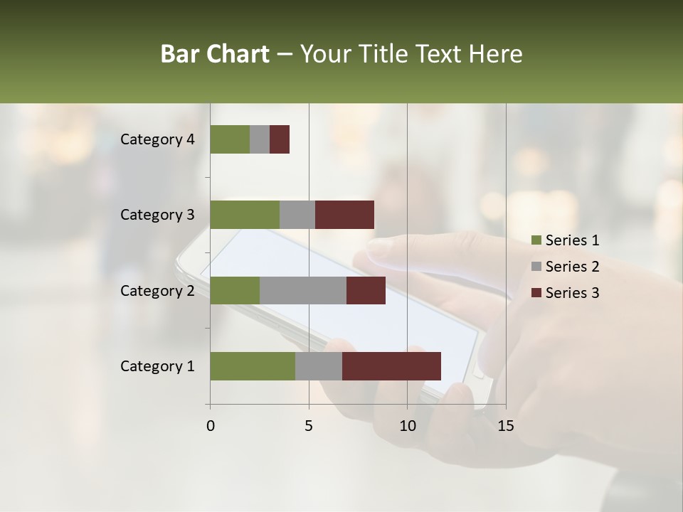 A Person Holding A Cell Phone In Their Hand PowerPoint Template