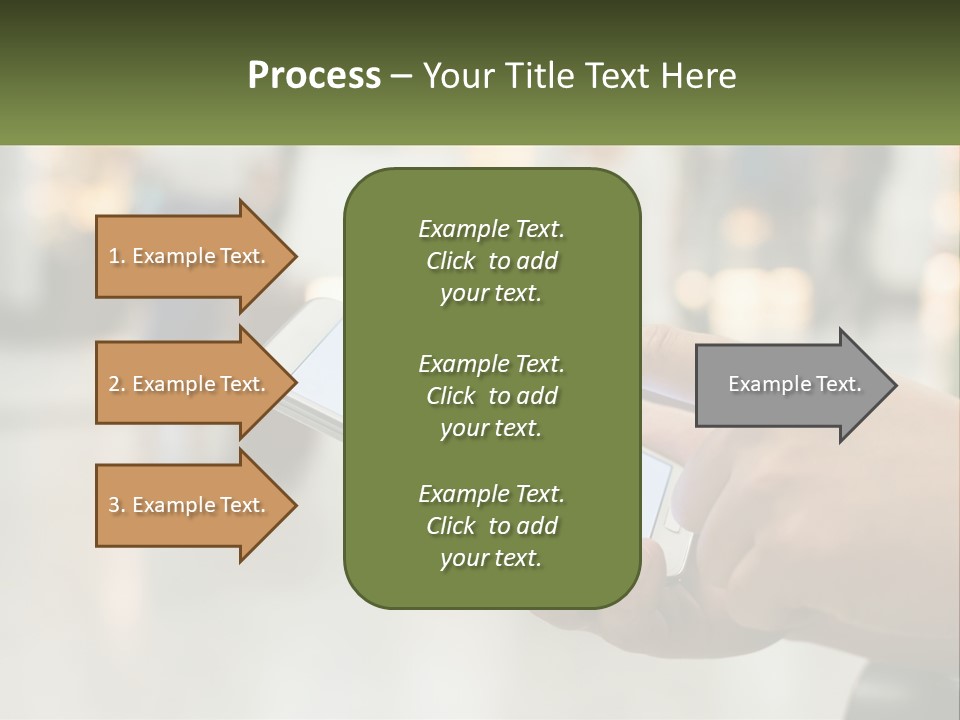 A Person Holding A Cell Phone In Their Hand PowerPoint Template