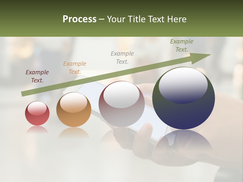 A Person Holding A Cell Phone In Their Hand PowerPoint Template