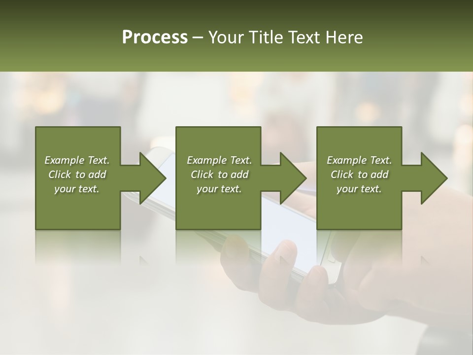 A Person Holding A Cell Phone In Their Hand PowerPoint Template