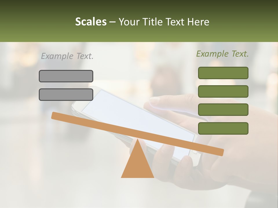 A Person Holding A Cell Phone In Their Hand PowerPoint Template