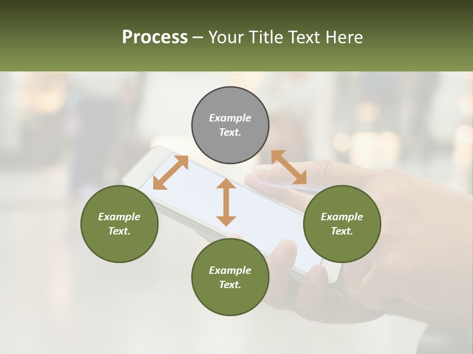 A Person Holding A Cell Phone In Their Hand PowerPoint Template