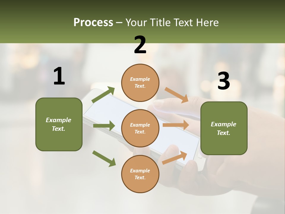 A Person Holding A Cell Phone In Their Hand PowerPoint Template
