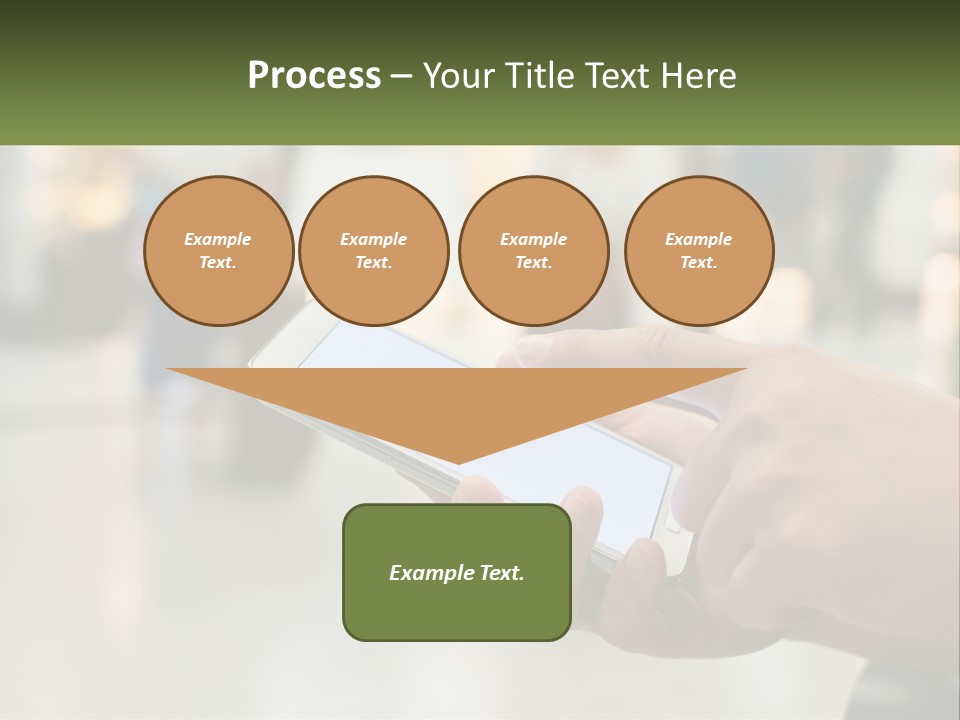 A Person Holding A Cell Phone In Their Hand PowerPoint Template
