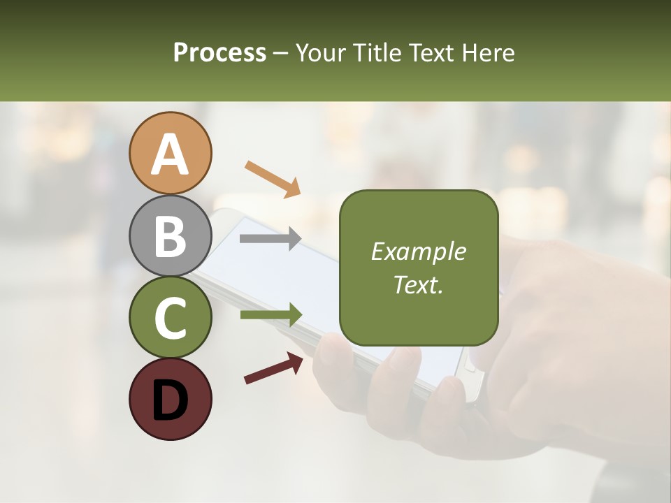 A Person Holding A Cell Phone In Their Hand PowerPoint Template