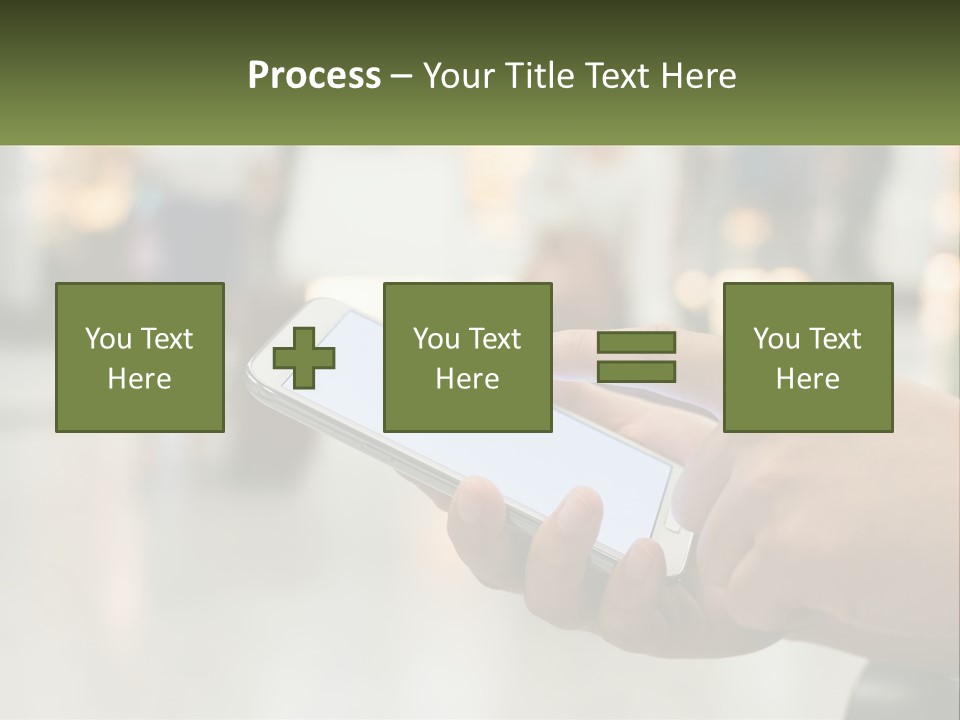A Person Holding A Cell Phone In Their Hand PowerPoint Template
