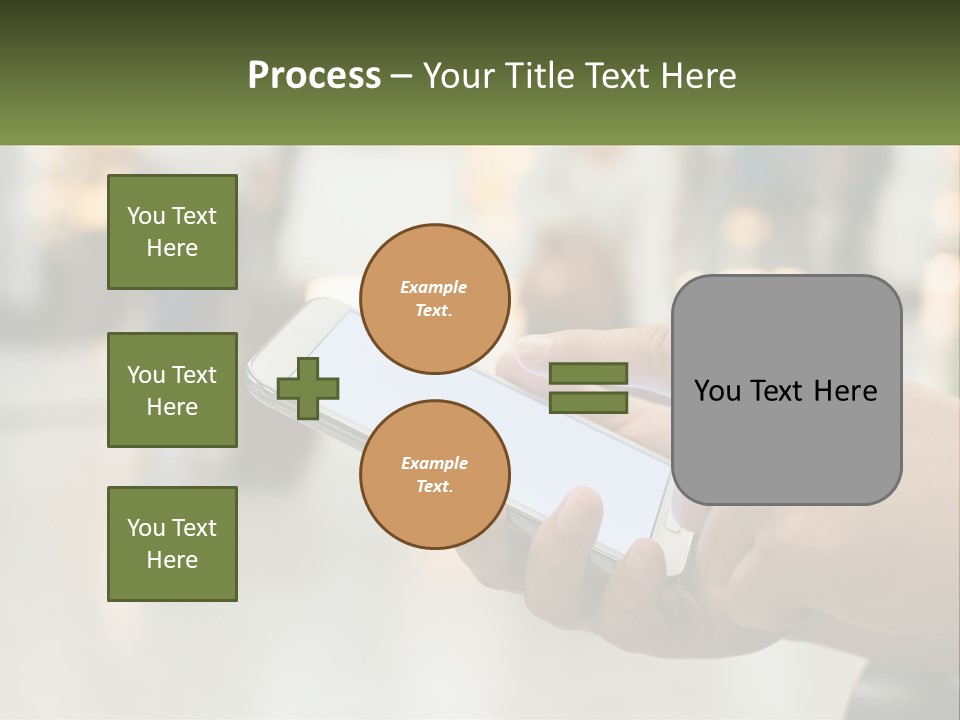 A Person Holding A Cell Phone In Their Hand PowerPoint Template