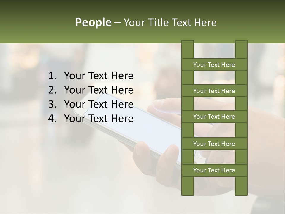 A Person Holding A Cell Phone In Their Hand PowerPoint Template