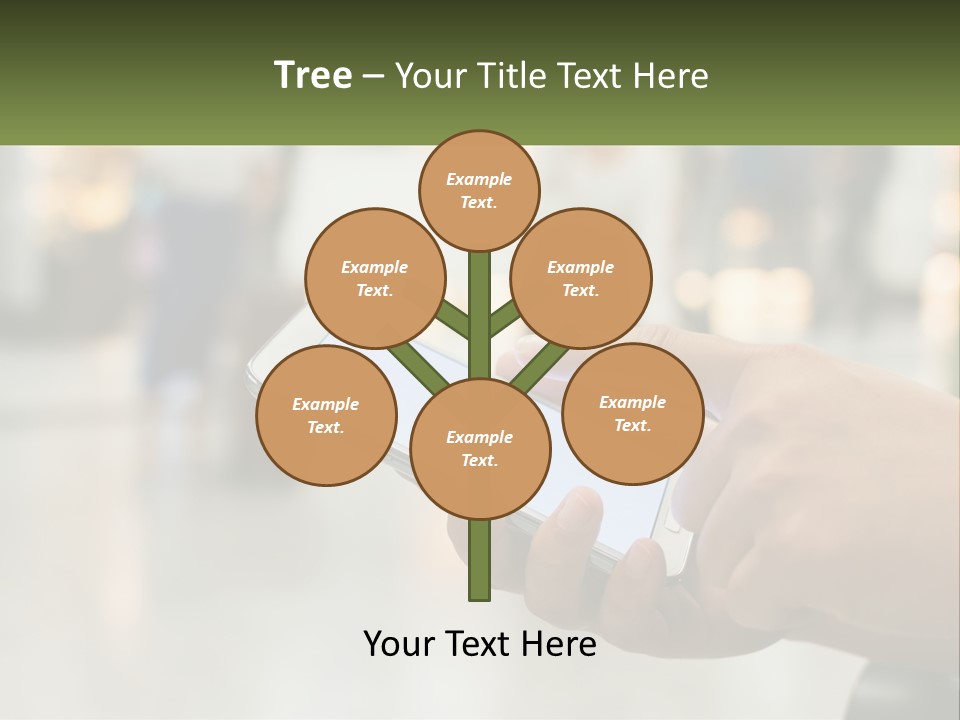 A Person Holding A Cell Phone In Their Hand PowerPoint Template