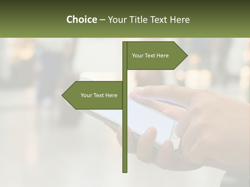 A Person Holding A Cell Phone In Their Hand PowerPoint Template