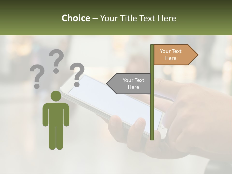 A Person Holding A Cell Phone In Their Hand PowerPoint Template