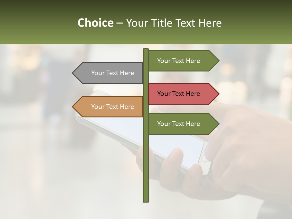 A Person Holding A Cell Phone In Their Hand PowerPoint Template
