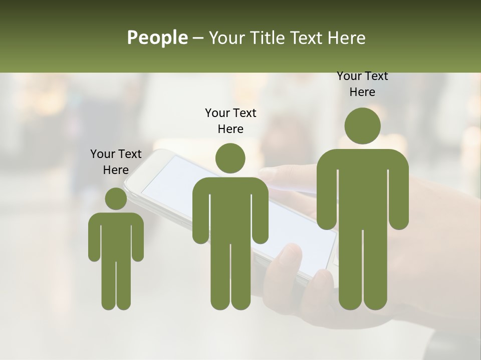A Person Holding A Cell Phone In Their Hand PowerPoint Template
