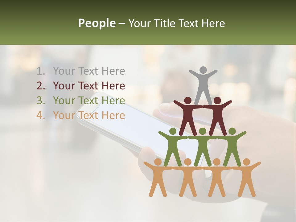 A Person Holding A Cell Phone In Their Hand PowerPoint Template