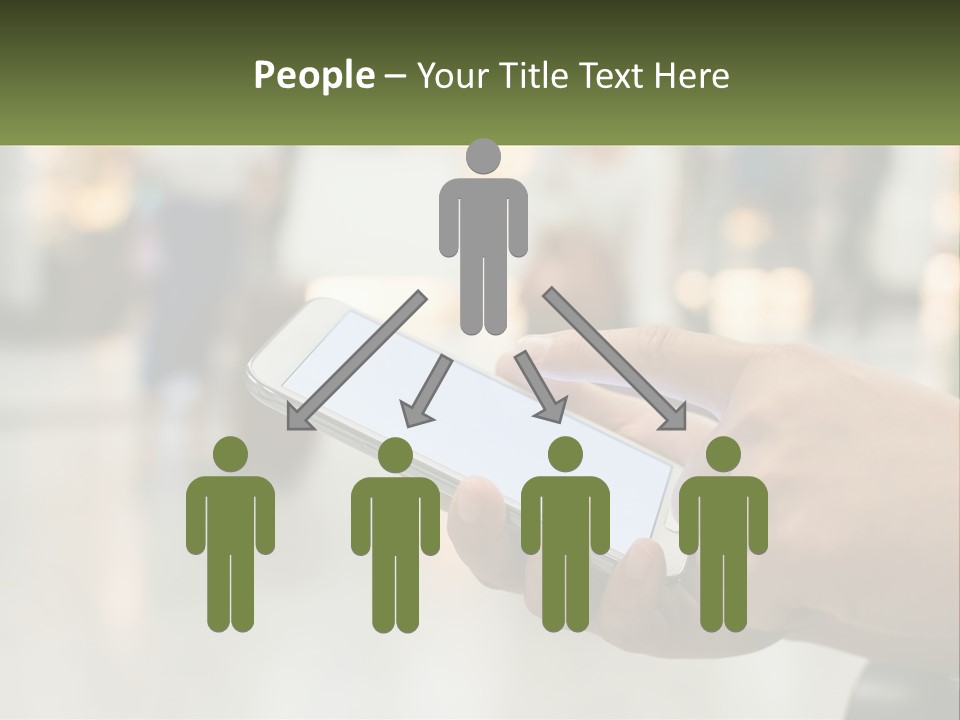 A Person Holding A Cell Phone In Their Hand PowerPoint Template