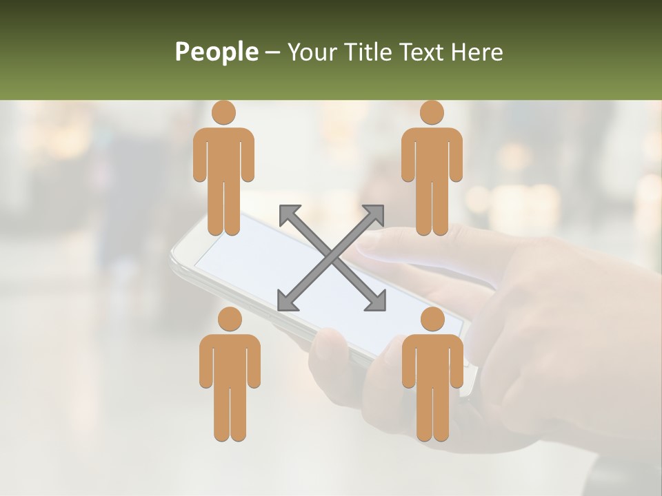 A Person Holding A Cell Phone In Their Hand PowerPoint Template