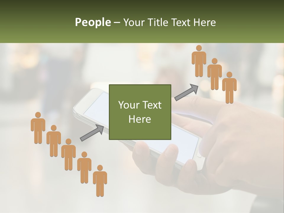 A Person Holding A Cell Phone In Their Hand PowerPoint Template
