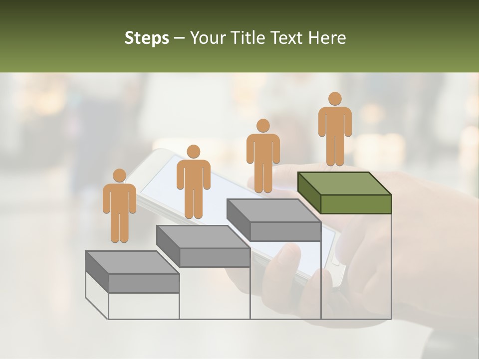 A Person Holding A Cell Phone In Their Hand PowerPoint Template
