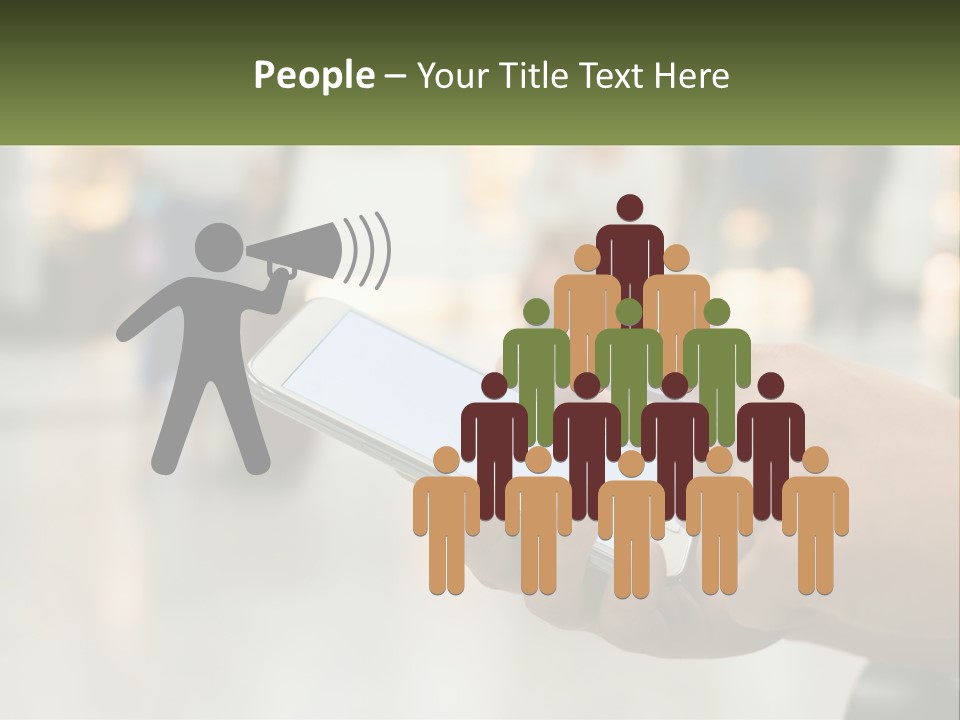 A Person Holding A Cell Phone In Their Hand PowerPoint Template