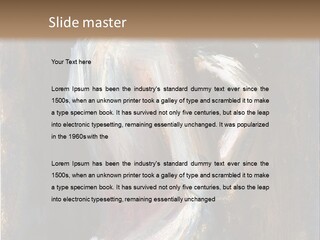 A Painting Of A Woman In A White Dress PowerPoint Template