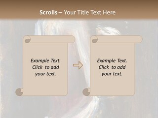 A Painting Of A Woman In A White Dress PowerPoint Template