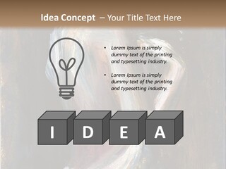 A Painting Of A Woman In A White Dress PowerPoint Template