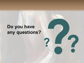 A Painting Of A Woman In A White Dress PowerPoint Template