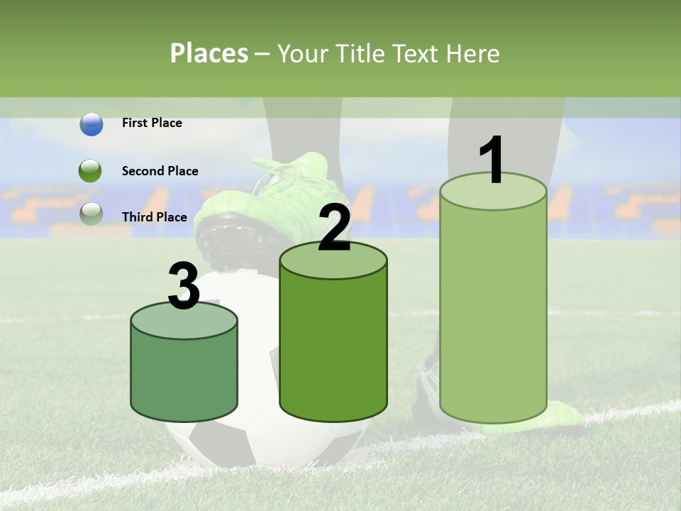 A Soccer Player With A Soccer Ball On A Field PowerPoint Template